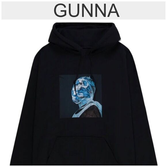 GILDAN - NWOT - M Sz XL Heavy Blend GUNNA Big Face “One of Won” Cover Hoodie. - Picture 1 of 16